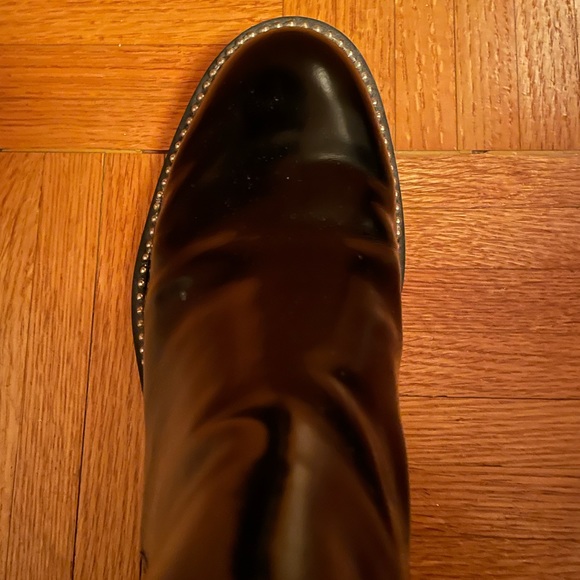 The Wishbone Collection. Black Patent Leather Ankle Boots - Picture 3 of 4